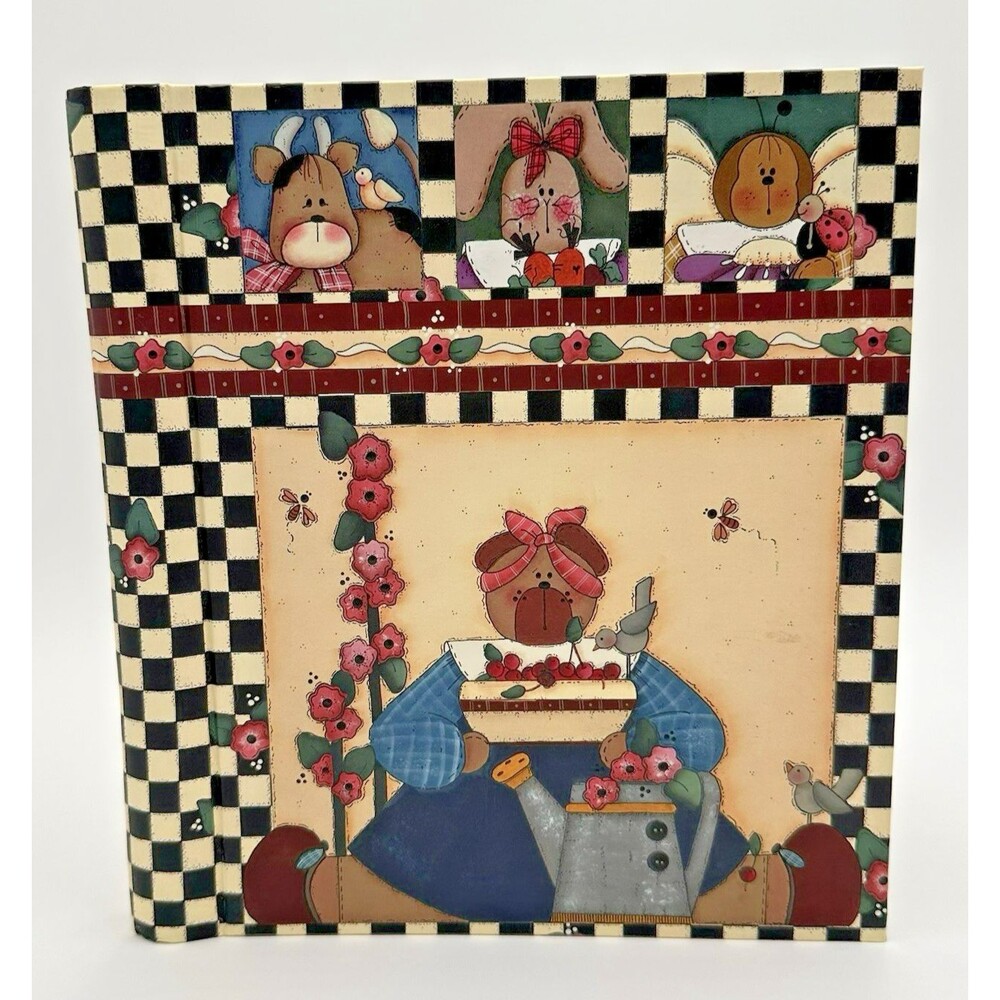 DaySpring Greeting Card Planner & Address Book Folk Art Organizer Vintage Retro